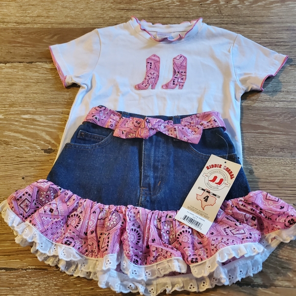 Kiddie Korral White and Pink Kids Top - Picture 1 of 8